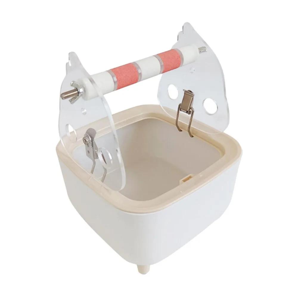 Creative Parrot Toilet Stand Sturdy Acrylic Parrot Stand Bucket Portable DIY Parrot Tabletop Training Stand Potty Training Tool