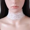 Lace Tassel Choker, Hollow Literary Short Neck Collar, 31–40cm Adjustable