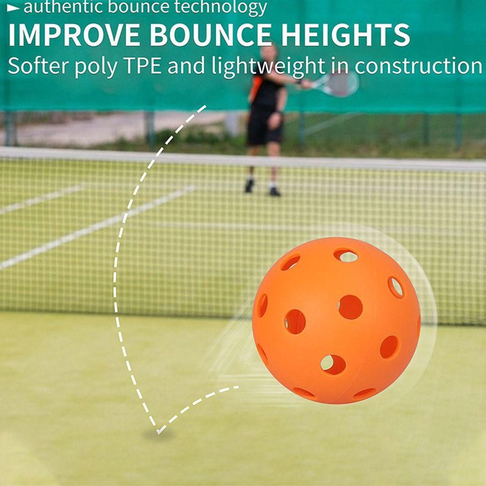6pcs PVC Pickle Balls with Bag Balanced Competition Ball Portable Pickleball Balls  Indoor