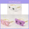 Diy Plush Winter Fashion Eyewear With Pc Frame For Unisex Casual Wear