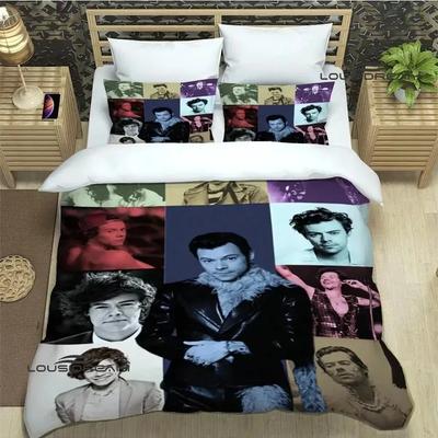Dainininkas H-Harry-Styles Patalynės Komplektai Išskirtinis Lovos Reikmenų Rinkinys Užvalkalas Ant Antklodės Antklodės Rinkinys Patalynės Rinkinys Prabangi Gimtadienio Dovana