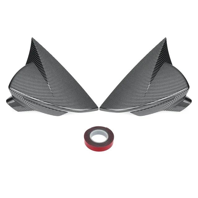 Capas de espelho retrovisor preto brilhante / fibra de carbono para Seat Leon MK3 MK3.5 5F ST FR Cupra 2013 - Capa de caixa de espelho retrovisor