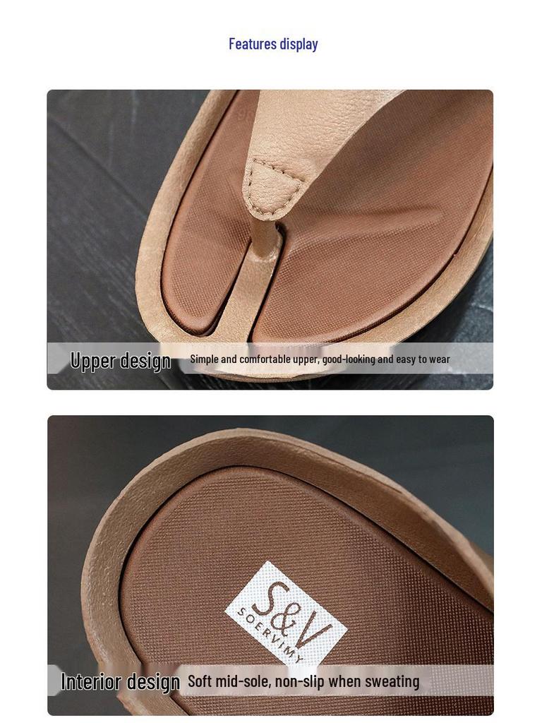 Women's Comfortable Non-Slip Wedge Flip-Flop Sandals