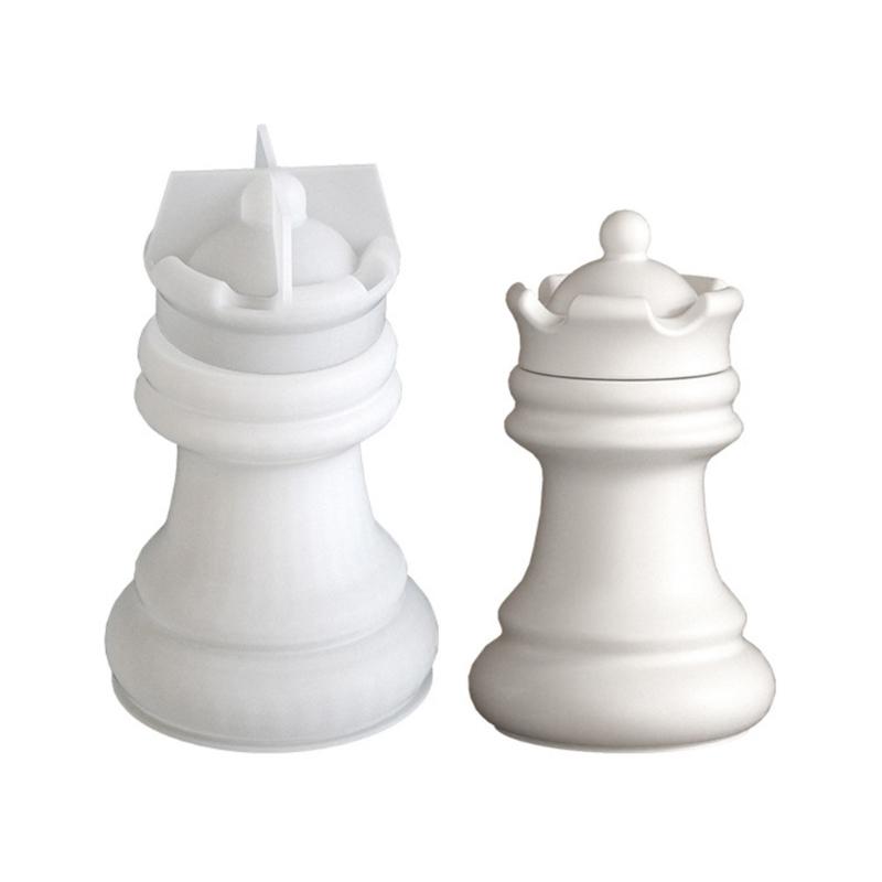 

Multifuntional Silicone Mold Crafting Moulds Chess Theme Candle Holder Moulds Silicone Texture Suitable for Crafting