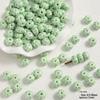 Handmade Cute Flower & Heart Green Ceramic Beads for DIY Jewelry