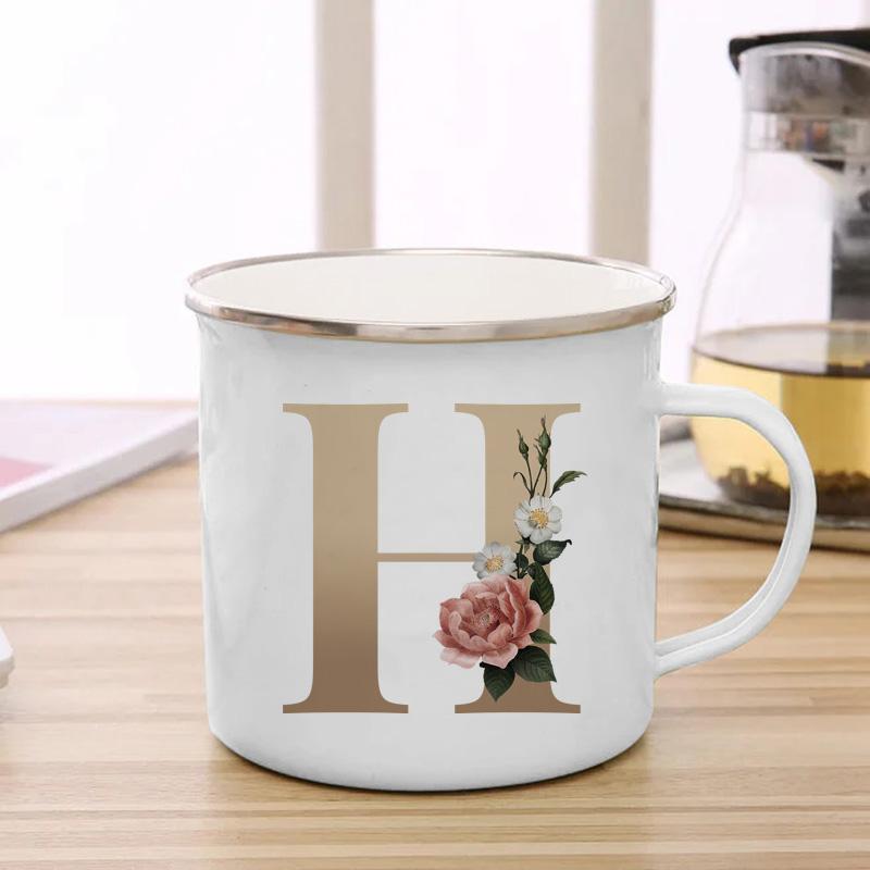 26 A To Z Initials Glod Letter Mugs Print Enamel Mug Coffee Cup Drinkware Personalized Gift Unusual Tea Cup Cupshe Custom Cups