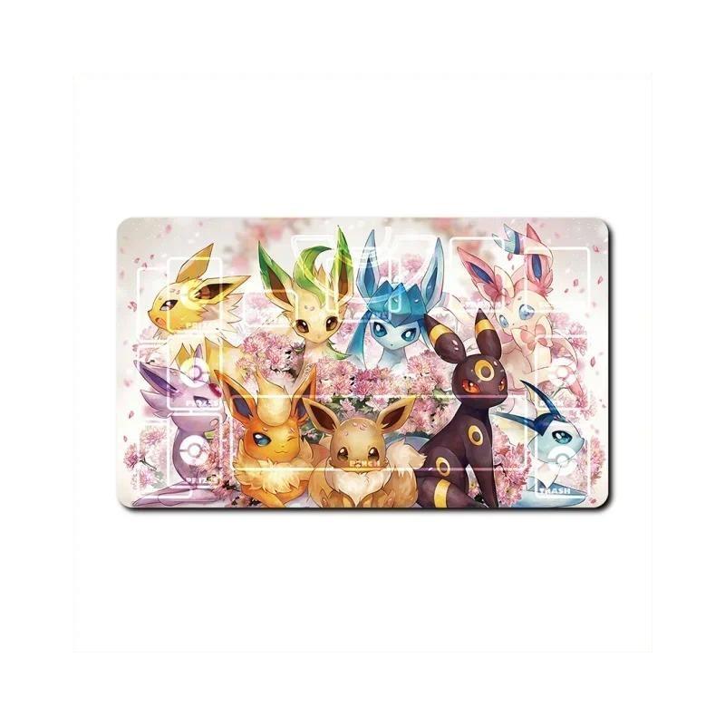 Pokemon Sylveon Glaceon Self Made Anime Game Characters Gifts Toys Classic Series Cards Pad Rubber Collection Card Dueling Mat