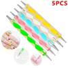 2019 New 5pcs/Set Art Dotting Marbleizing Pen Crystal Spiral Dotting Pen Manicure Tool