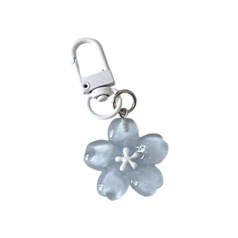 

Practical Flower Keychain Delicate Key Decoration Stylish Key Accessories Resin Texture for Purse Keys Valentines