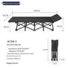 Compact Foldable Bed for Office, Camping, Outdoors - Stainless Steel, Portable, Free Shipping