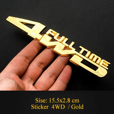 1pcs 4WD Metal 3D Chrome Car Stickers Badge Decal Car Styling Full Time 4wd Sticker for Mitsubishi Mazda TOYOTA Cadillac FORD