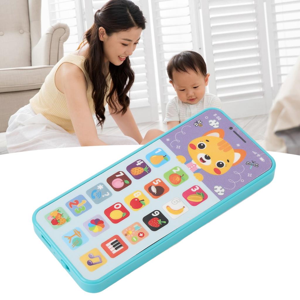 Baby Cell Phone Toy 18 Buttons 6 Modes USB Charging Multifunction Early Education Simulation Phone Toddlers Phone Toys