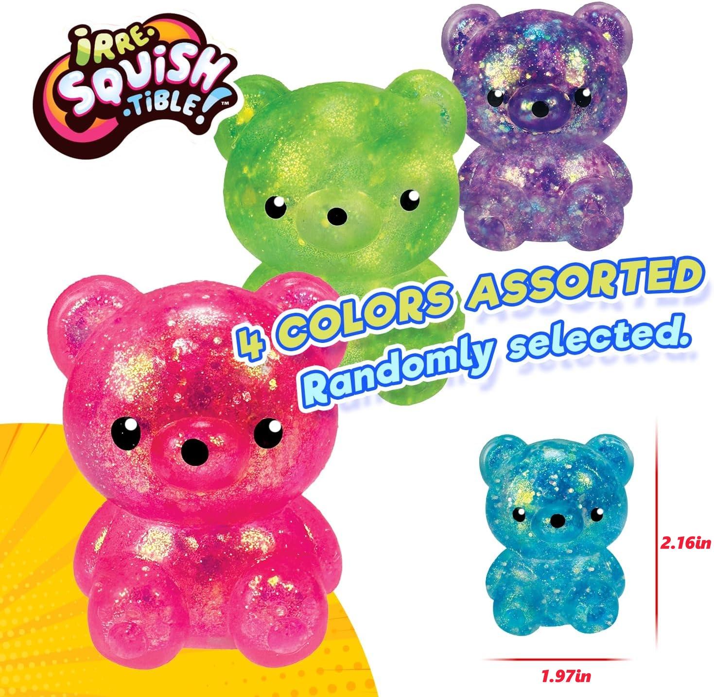 Activating Toys Fidget Bear Toy Squishys Glitter Gummy Bear Needoh Small Cute Animal Anti Stress Fidget Splat Decompressions Vent Squeeze Toy