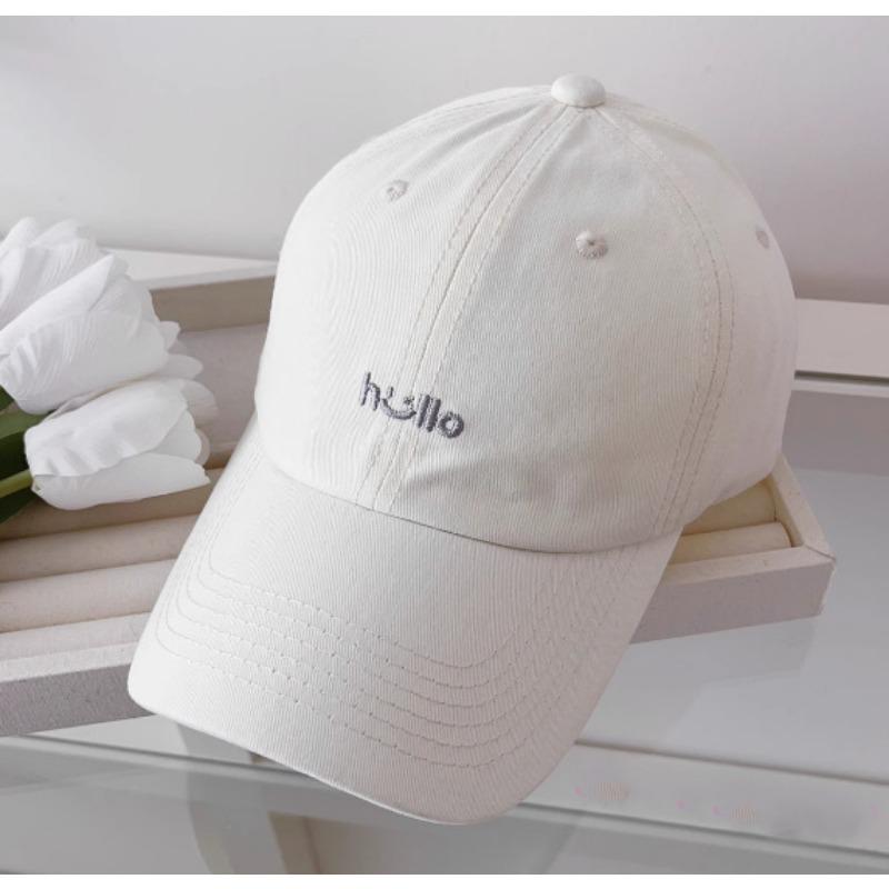 

Шляпа женская буквы маленький свежий привет вышивка милая милая бейсболка весна и лето путешествия кепка для девочек Adjustable бежевый