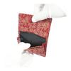 Inden-ya Card Case, Large Capacity, Deer Skin, Red Base x White Lacquer, Grape Pattern, 2501-13-120