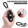 Läder Handvävd Nyckelring Metallnyckelringar Kedjor Bästa Gåvor Bilnyckelhållare För Nissan Nismo Tiida Teana Skyline X-trail Almera