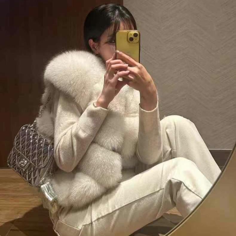 Ns Wind Fox Fur Vest Fur Coat New Women's Clothing Genuine Luxury Haute Couture Internet Celebrity Purchasing
