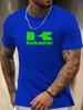 T-shirt a maniche corte Kwikasfuki da uomo 100% cotone con stampa a fantasia Camicia estiva girocollo traspirante casual alla moda Maglietta fresca