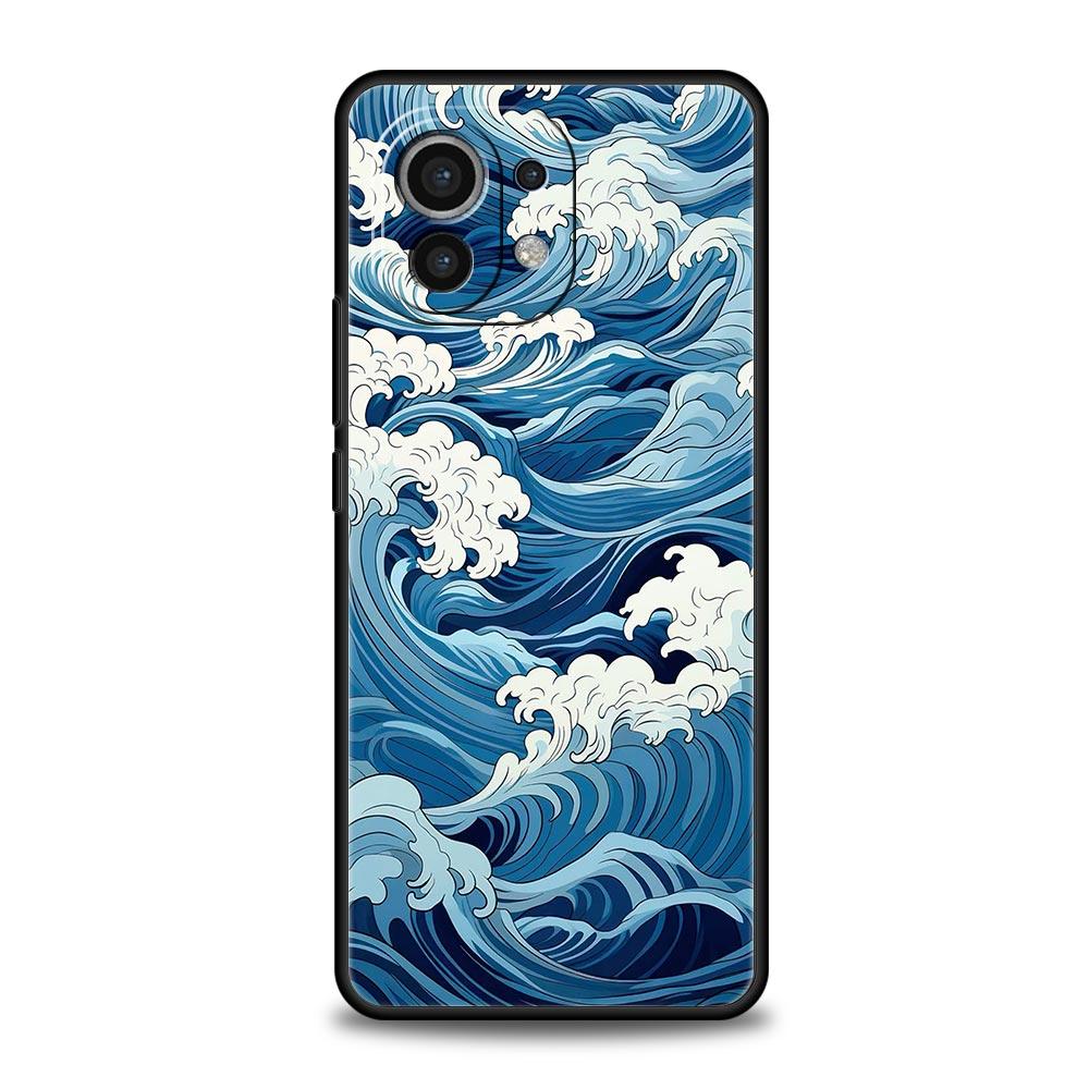 

Fashion Great Blue Wave Phone Case For Xiaomi Mi 15 14 13 12 11 Lite 14T 13T 12T 11T Pro Poco X7 X6 X5 X3 Pro F6 F5 F4 Cover Xiaomi 13T Pro