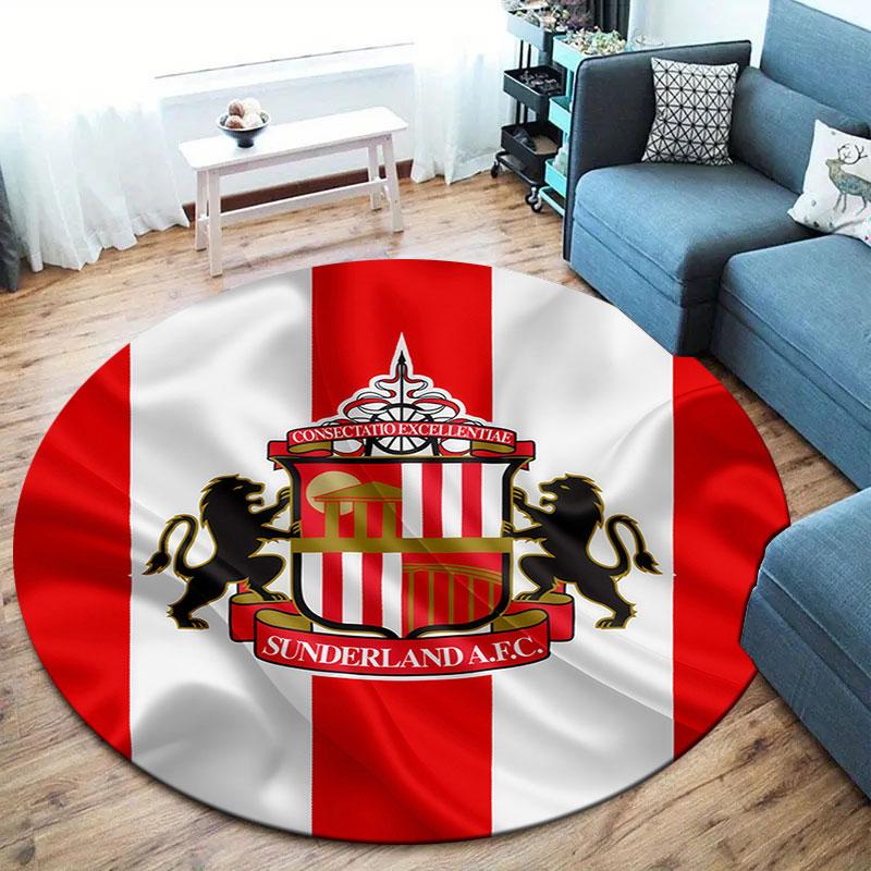 Sunderland A.F Round Area Rug,Carpet Rug for Living Room Bedroom Sofa Playroom Decor,Non-slip Floor Mat