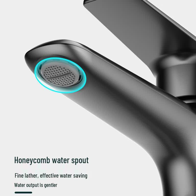 OEING Gun Grey Tall Basin Faucet