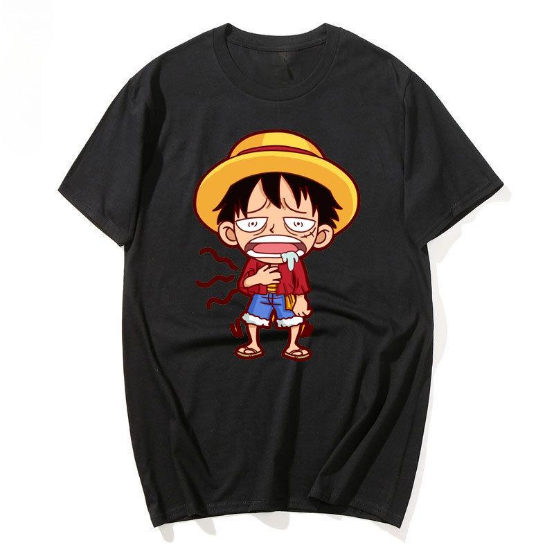 

Bandai Casual Cotton Short Sleeve TShirt for Unisex Women Anime One Piece Luffy Q Version Print Fashion Summer Tops S