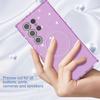 For Samsung Galaxy S23 Ultra Case Compatible with MagSafe Glitter Clear Phone Back Cover with Lens Film