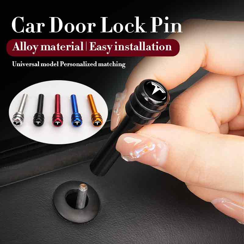 Car Tire Door Pin Lock Alloy Door Lock Knod Cover For Tesla Model 3 Model S Model X Model Y Mini 2026 Roadster Y Juniper 2025