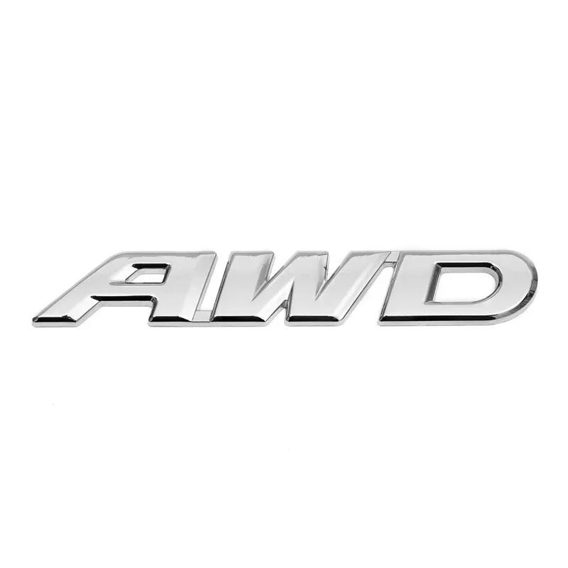 3D Metal AWD Letters Car Rear Trunk Fender Emblem Badge Sticker for Honda CR-V HR-V Pilot Passport Ridgeline Accessories ajl256