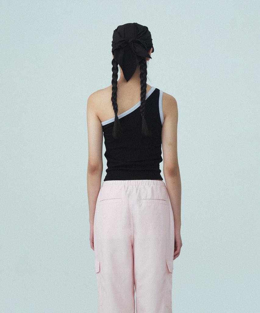 REST&RECREATION One Shoulder Sleeveless - Black