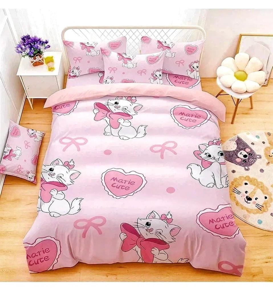 Cartoon Cat Duvet Cover pillowcase Bedding Bedroom Decoration Children Gift adult Single Double bed Large SizeZip Duvet Cover