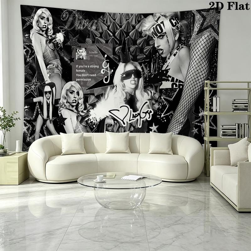 Gaga Wall Tapestry Aesthetic Wall Hanging Printed Fabric Blanket Decorative Tapestries for Bedroom Living Room Home Decor
