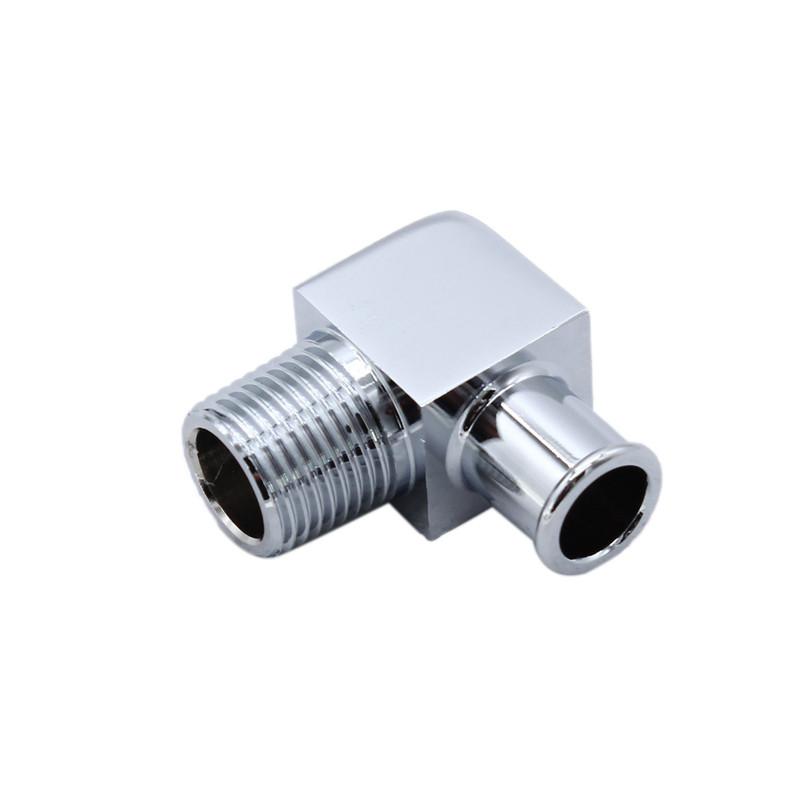 1pc 90 Deg Heater Hose Fitting 5/8" 1/2" Npt Hose Barb Chrome Billet Aluminum For Universal Water Pumps or Intake Manifolds