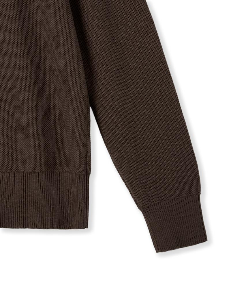 USPOLOASSN Classic Cable Collar Knit _Brown