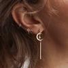 3Pcs Women Rhinestone Star Moon Bar Fashion Ear Studs Earrings Set Party Jewelry