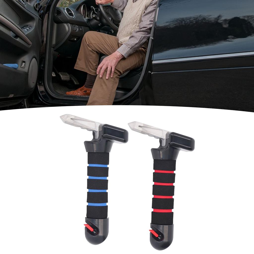 3 In 1 Car Door Handle with Seatbelt Cutter and Window Breaker High Load Bearing Non Slip Grip Vehic