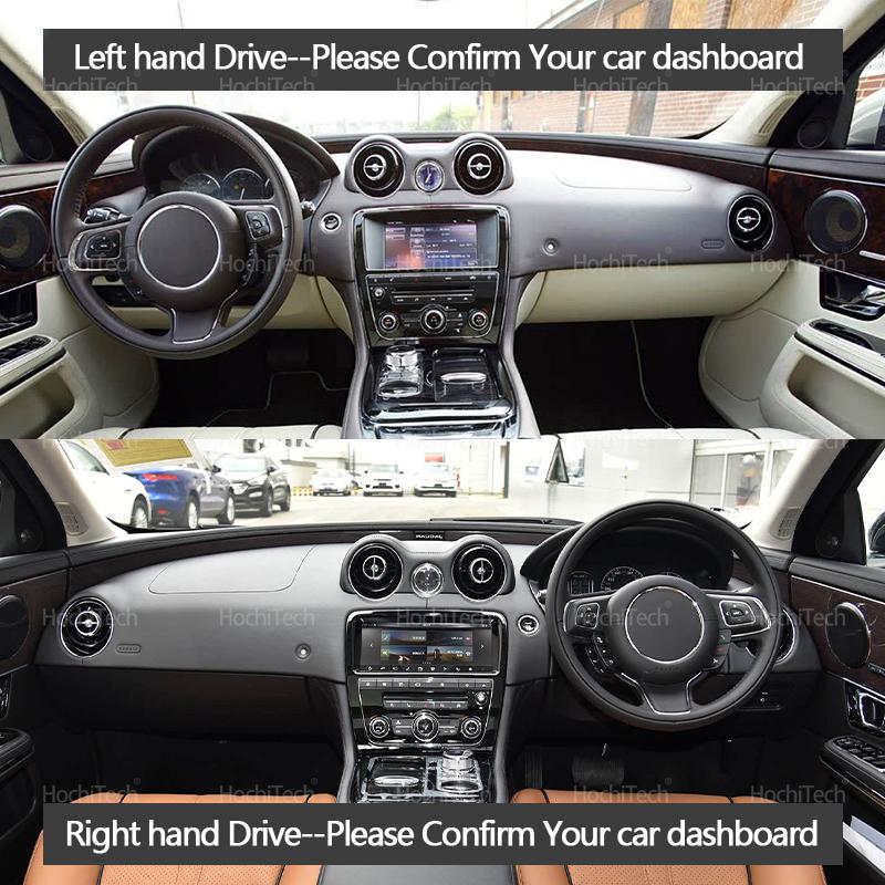 For Jaguar XJ XJL X351 2010-2019 Car Dashmat Black/Brown Leather Dashboard Cover Suede Leather Dash Mat Pad Sunshade Accessories
