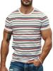 Summer Fashion Stripe 3D Printed T Shirts For Men Summer Casual Crew Neck Short Sleeve T-shirt Loose Quick Dry Breathable Tees Tops
