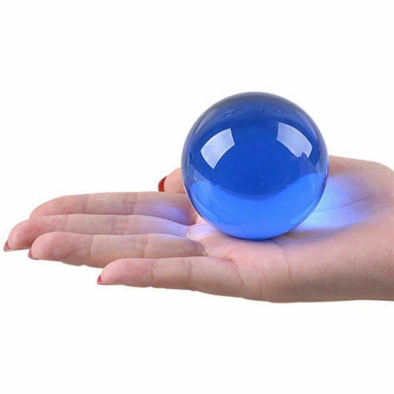 40MM Blaue Kristallkugel-Ornamente Asiatisch Selten Natürliche Magische Glaskugel Heilkugel Fotografie Dekoration Heim Dekorationskugeln