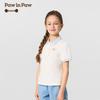 PawinPaw Girls' Cartoon Bear Color Block Polo T-Shirt