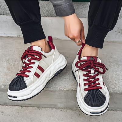 New Fashion Men's Four Seasons Comfortable Thick Sole Shoes Students Male Boys Trending Soft Sole Breathable Casual Running Sneakers
