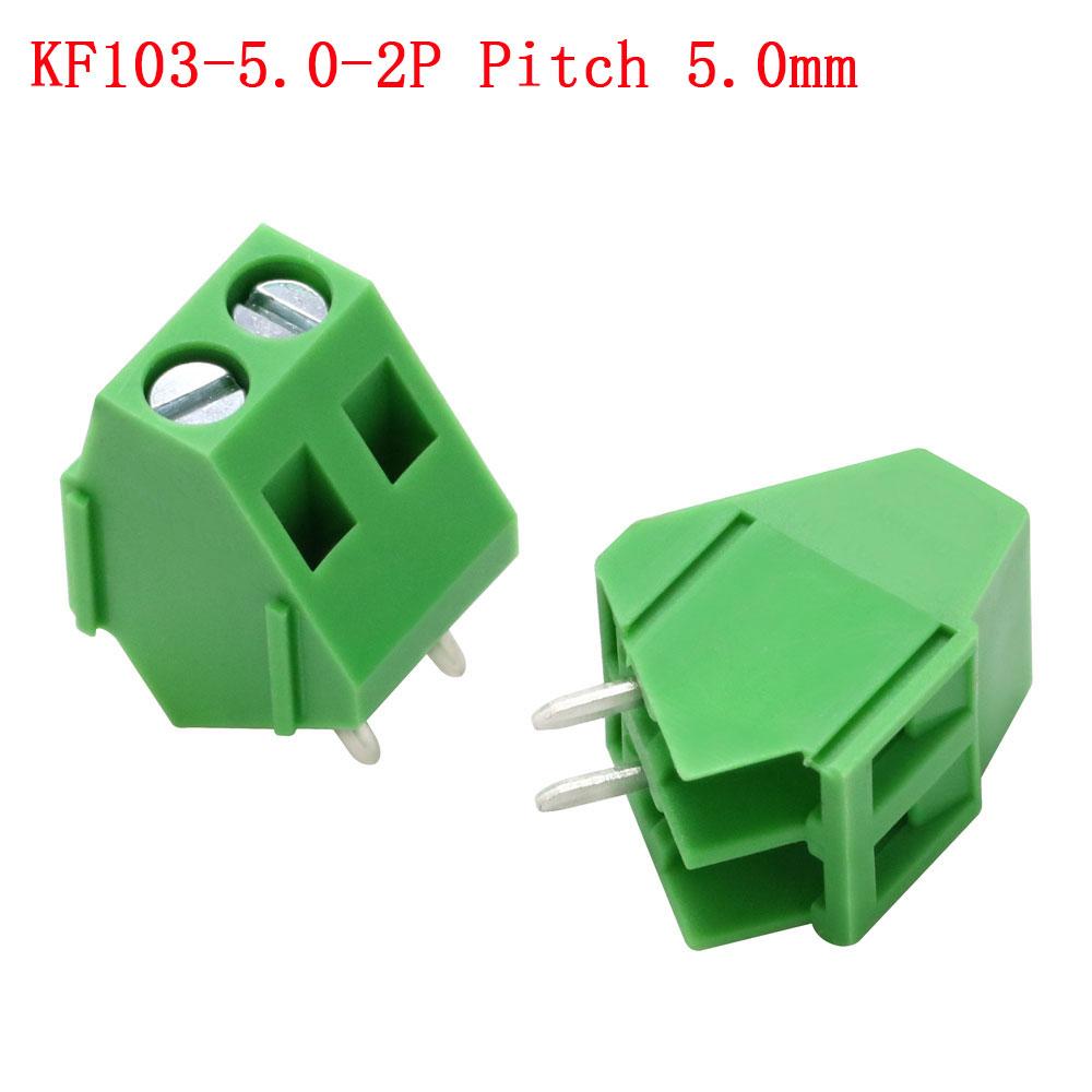 KF103/126/128/301/350/396-2pinový/3pinový rozteč 2,54/3,5/3,81/3,96/5,0/7,5 mm bloková spojovací svorkovnice šroubového typu PCB šroubová svorkovnice
