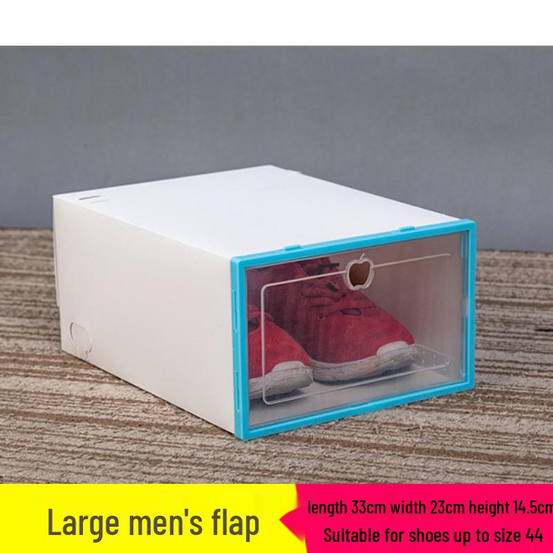 Transparent Modular Shoe Storage Box for Home - Dustproof Plastic, Unisex