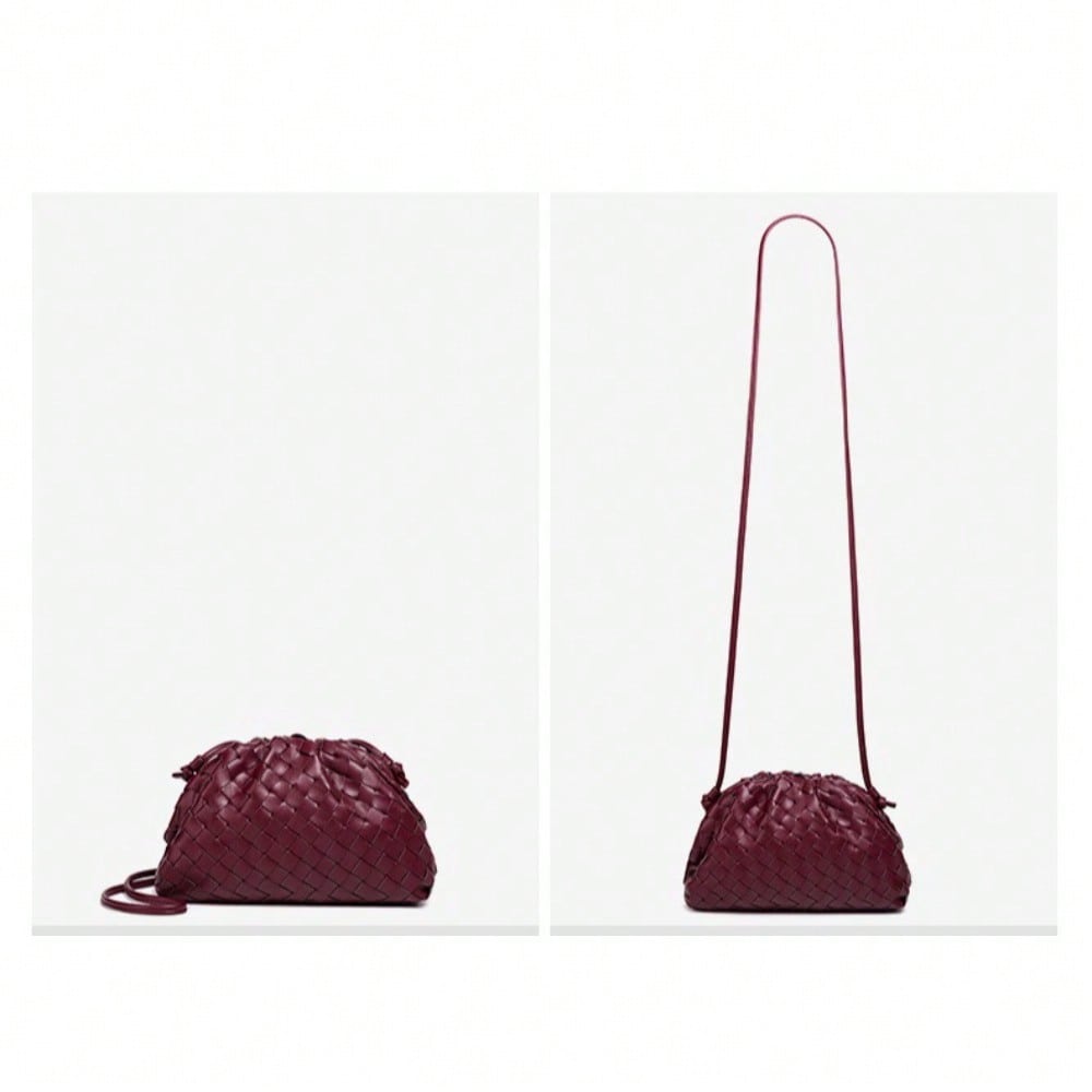 Woven Cloud Bag, Dumpling Bag, Popular Women's Bag, Fashionable One Shoulder Oblique Span, Holding A Small Bag Woman
