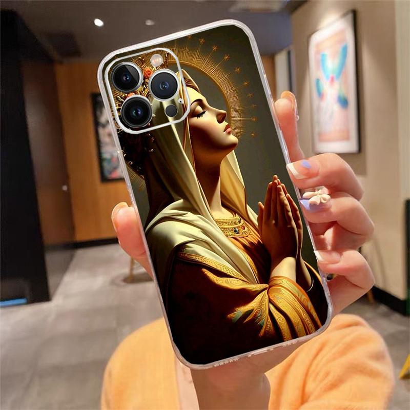 Virgin Mary Phone Case For Iphone 15 14 Pro Max 13 12 11 Pro Max XSMax XR 12 13 Mini 14 Plus