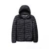 Men Autumn Winter Warm Lightweight Hooded Cotton Jacket Fashionable Short Casual Portable Stand Collar
