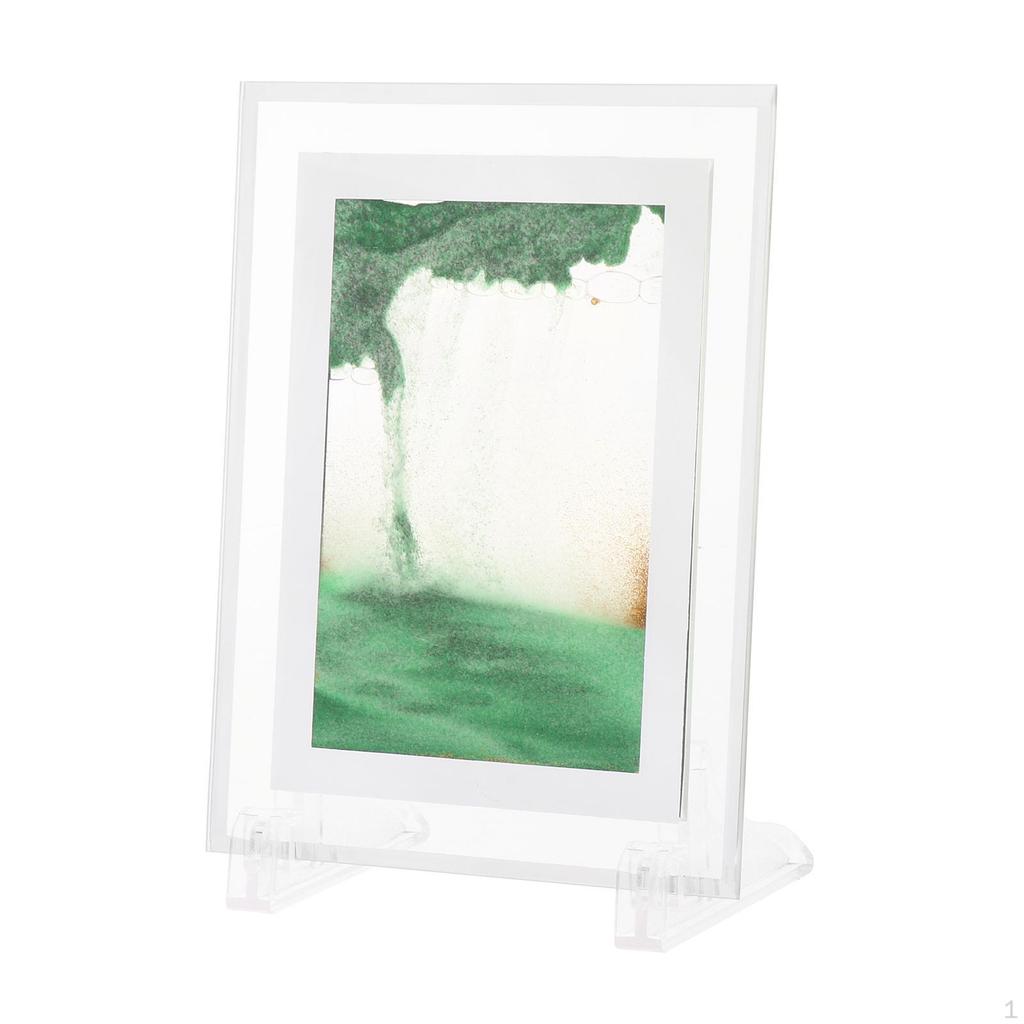 Picture Flowing with Stand Glass for Home Decor Bookshelves Ornament Relaxing