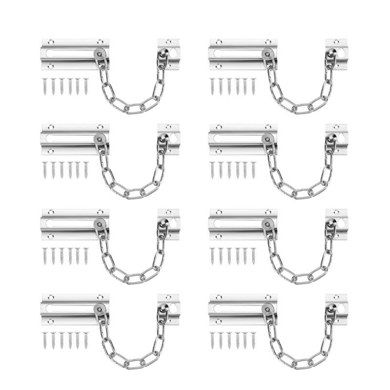 

Upgraded Door Chain Lock Metal Lock Easy Installation Door Chain Lock Reliable Safe Door Security Solution for Household