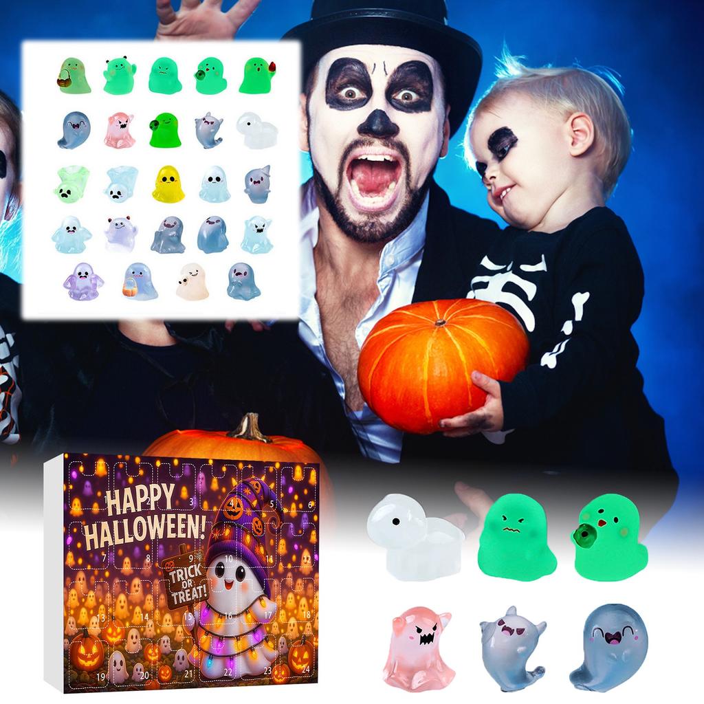 3D, 24pc Draw Halloween Glowing Gifts, Countdown Calendar