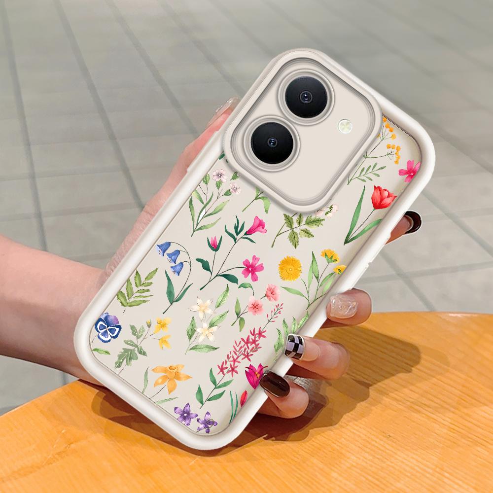 

Мягкий силиконовый квадратный чехол с рисунком лестницы для телефона, полное покрытие, противоударный защитный резиновый чехол для камеры для Vivo Vivo Y27 белый